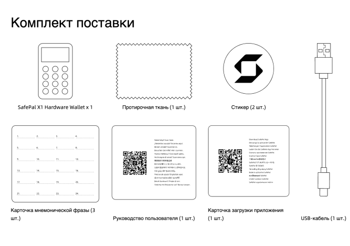 Криптокошелек SafePal X1 Черный