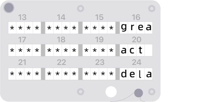 Mnemonic tablet SafePal Cypher