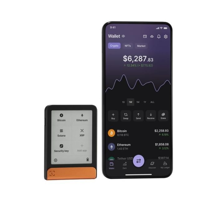 Hardware Wallet Ledger Flex BTC Orange + $70 BTC