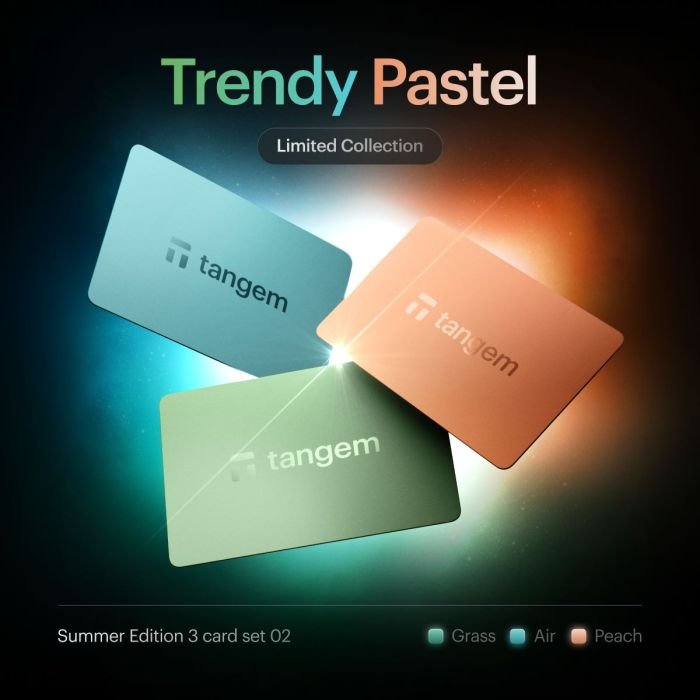 Tangem Wallet 3 Cards set Trendy Pastel